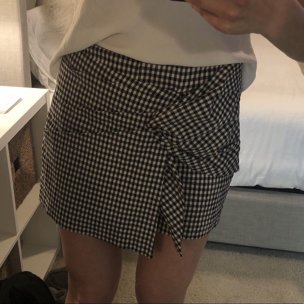 Zara gingham skort